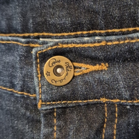 DG2 by DIANE GILMMAN Floral Sequin Dark Blue Jeans - 28 x 26 - Picture 5 of 10